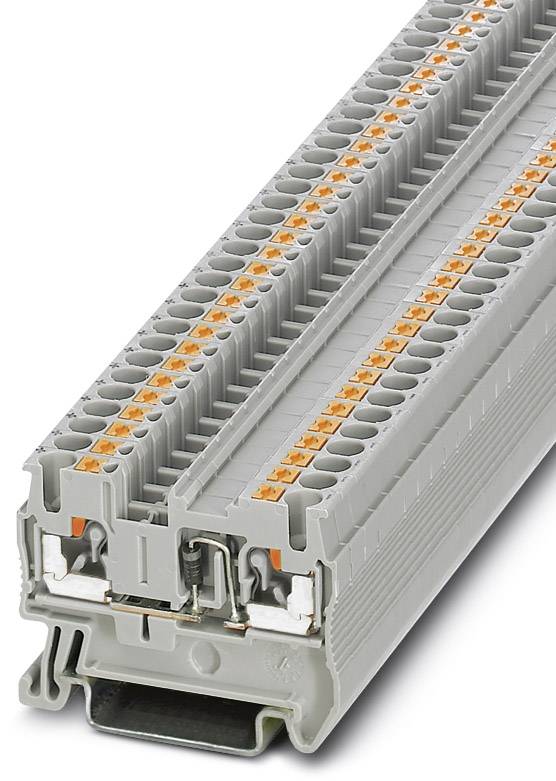 Rangierklemme mit orangefarbenen Hebeln zum Verbinden von Drähten in elektrischen Schaltungen.