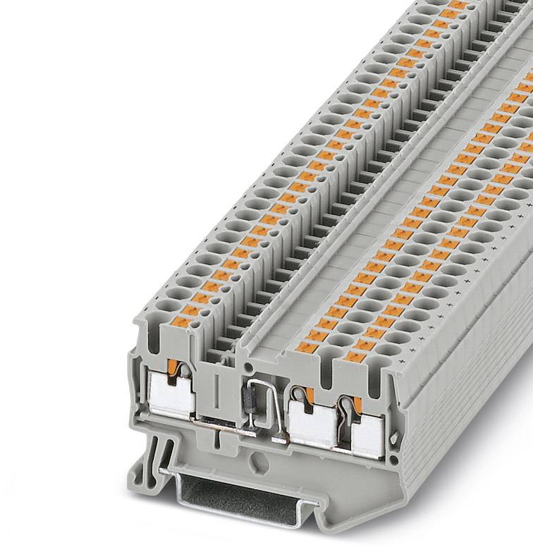 Phoenix Contact 3210253 Durchgangsreihenklemme 5.2mm Schnellanschluss Grau 50St.