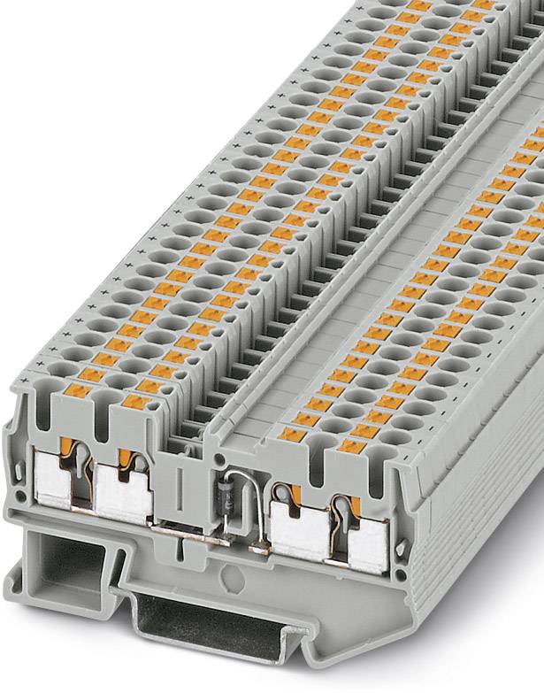 Phoenix Contact 3210266 Durchgangsreihenklemme 5.2mm Schnellanschluss Grau 50St.