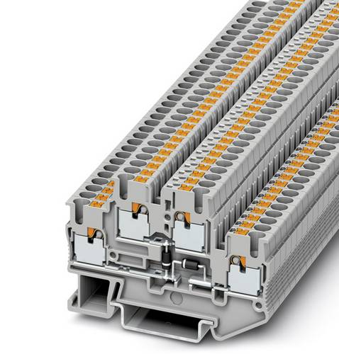 Phoenix Contact 3211430 Durchgangsreihenklemme 5.2 mm Schnellanschluss Grau 50 St.