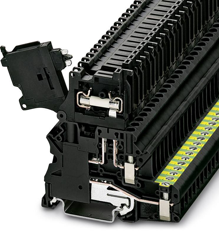 Phoenix Contact 3070079 Sicherungsreihenklemme 6.2 mm Schrauben Schwarz 50 St.