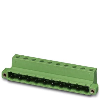 Grüner elektrischer Steckverbinder mit sieben Öffnungen, horizontal ausgerichtet, zur Verbindung von Drähten in elektrischen Anwendungen.