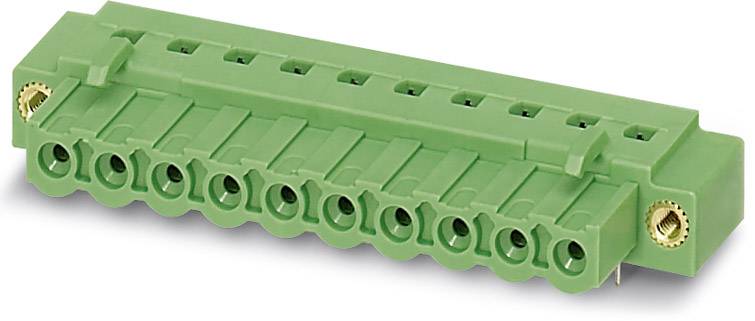 Grüne elektrische Klemmenleiste mit mehreren Anschlussklemmen zur Verdrahtung, häufig in elektronischen Geräten verwendet.