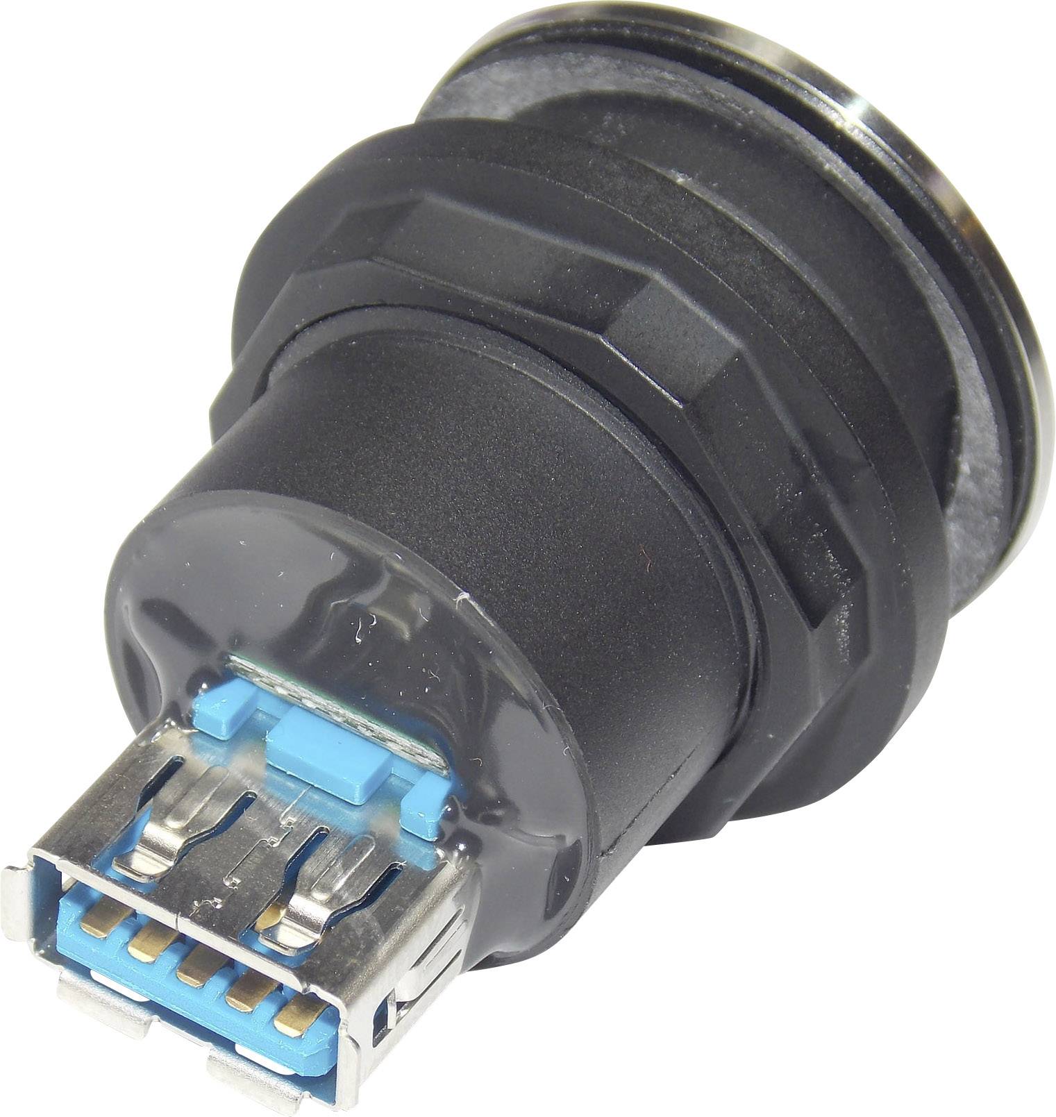 Georg Schlegel USB3.0-Buchse A/A Edelstahl, twin rund, RONTRON-R-JUWEL Koppler Buchse / BuchseBauform Seite 1: USB 3.0