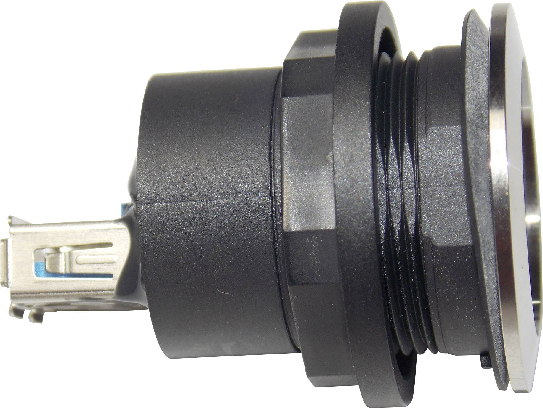 Georg Schlegel USB3.0-Buchse A/A Edelstahl, twin rund, RONTRON-R-JUWEL Koppler Buchse / BuchseBauform Seite 1: USB 3.0