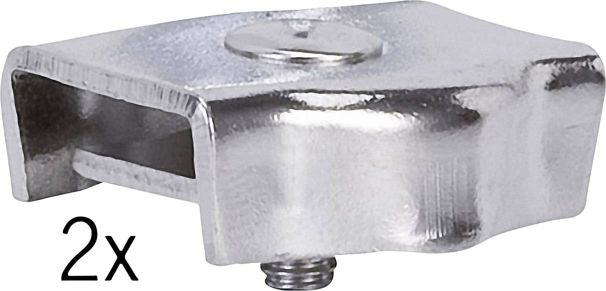 Paulmann 978.029 Niedervolt-Seilsystem-Komponente Seilklemme 2er Set Chrom