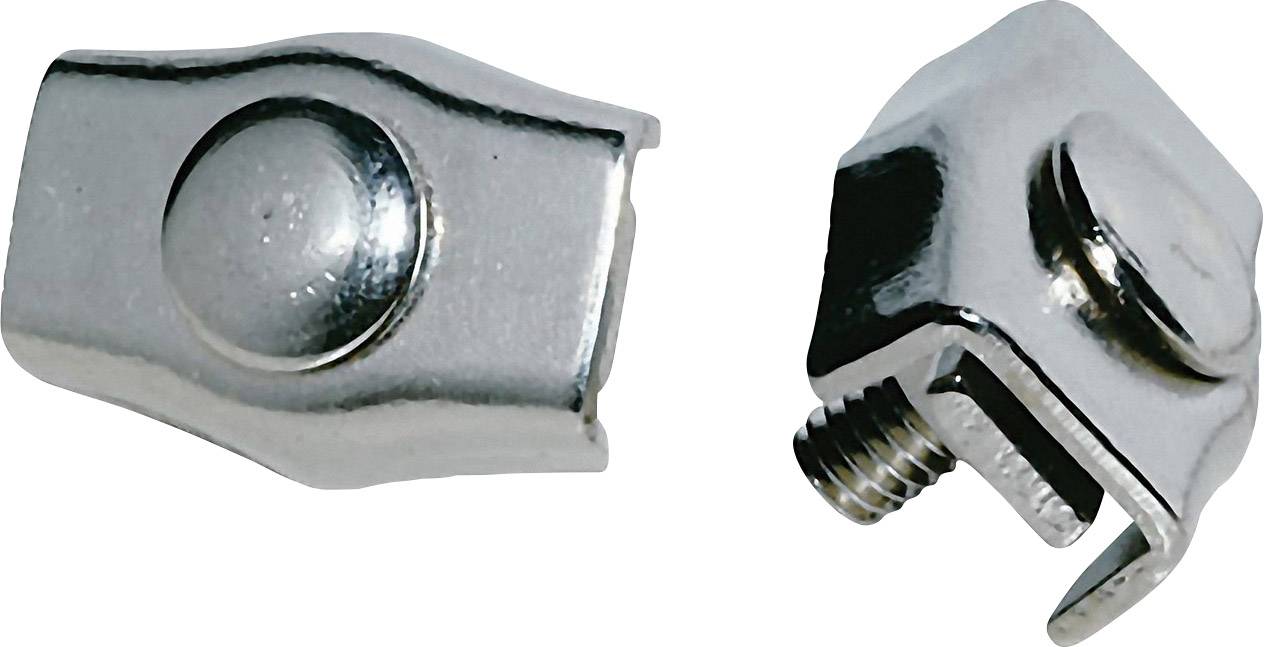 Paulmann 978.029 Niedervolt-Seilsystem-Komponente Seilklemme 2er Set Chrom