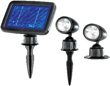 Renkforce Solar-Spot Trio SP303K LED Schwarz
