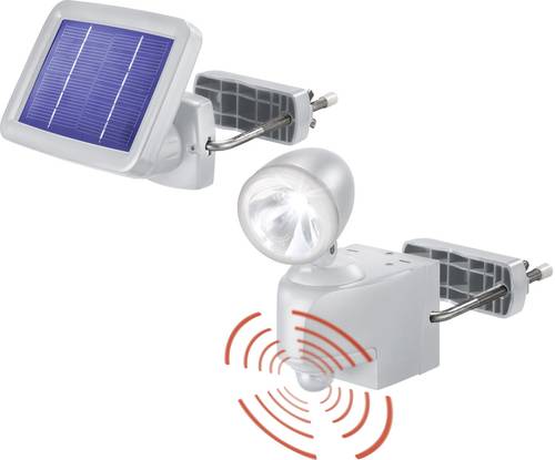 Esotec Power Light 102410 Solar-Spot mit Bewegungsmelder Kalt-Weiß Grau
