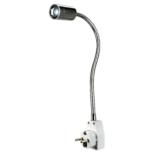 Lampe LED pour prise secteur 1 W 1x LED intégrée N/A SLV Dio Flex Plug 146672 chrome 1 pc(s)