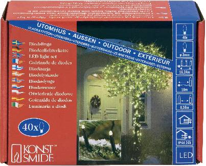 Konstsmide 3610-110 Micro-Lichterkette Innen EEK: G (A - G) netzbetrieben Anzahl Leuchtmittel 40 Warmweiß