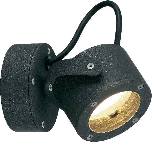 SLV Sitra 360 231515 Außenwandleuchte Energiesparlampe, LED GX53 9W Anthrazit