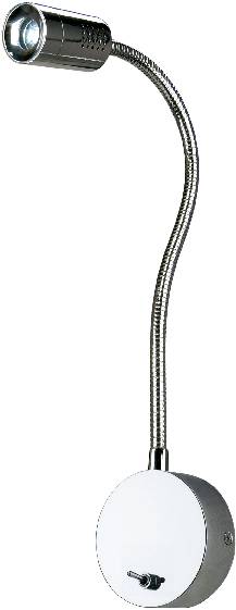 SLV Dio Flex Plate 146682 LED-Wandleuchte LED fest eingebaut 1W LED Chrom