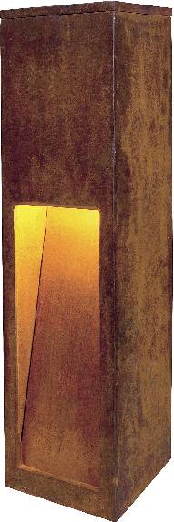 SLV 229410 Rust Slot 50 Außenstandleuchte Energiesparlampe E27 11W Eisen (gerostet)