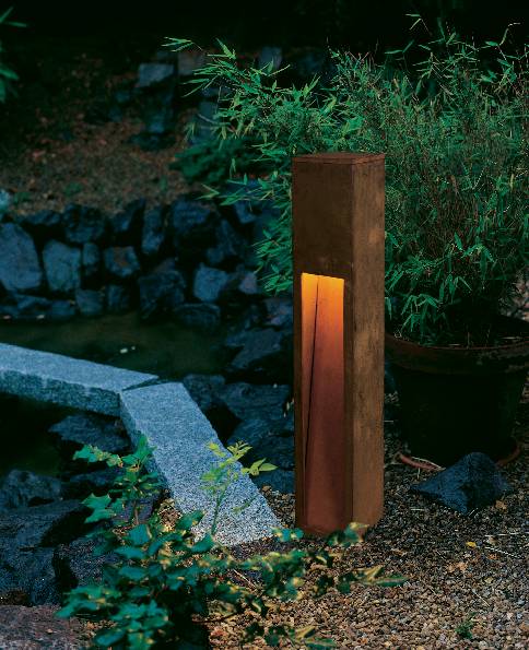 SLV 229411 Rust Slot 80 Außenstandleuchte Energiesparlampe E27 11W Eisen (gerostet)