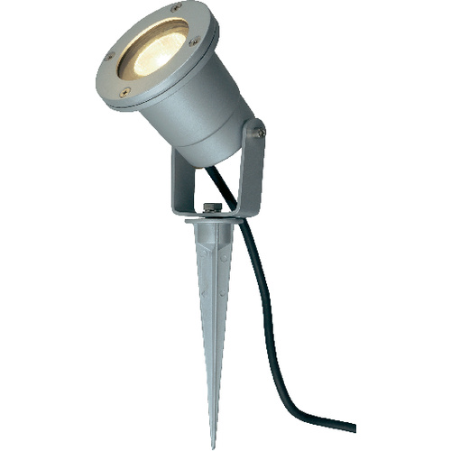 SLV 227418 Nautilus Spike Gartenstrahler LED, Energiesparlampe, Halogen GU10 35W Silber-Grau