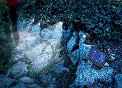 Esotec 102144 Trio Solar-Gartenstrahler mit Bewegungsmelder LED LED fest eingebaut 0.75 W