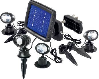 Esotec 102144 Trio Solar-Gartenstrahler mit Bewegungsmelder LED LED fest eingebaut 0.75 W