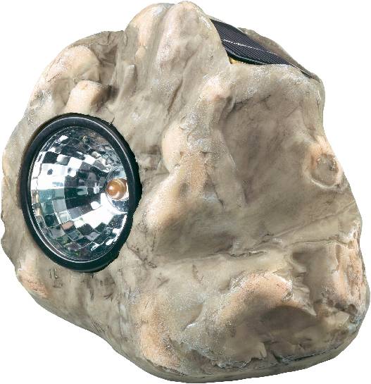 Basetech PE211B Außen-Dekobeleuchtung Stein LED LED fest eingebaut Grau