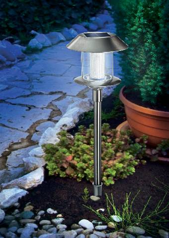 Esotec 102070 Swing Solar-Gartenleuchte LED LED fest eingebaut Edelstahl