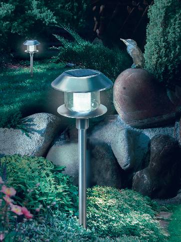 Esotec 102070 Swing Solar-Gartenleuchte LED LED fest eingebaut Edelstahl
