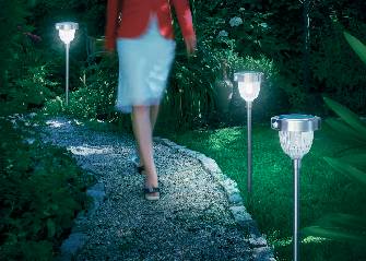 Esotec Solar-Gartenleuchte mit Bewegungsmelder Asinara 102096 LED 2 W Tageslichtweiß Edelstahl