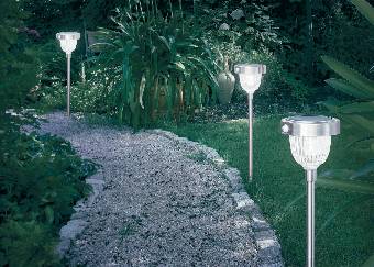 Esotec Solar-Gartenleuchte mit Bewegungsmelder Asinara 102096 LED 2 W Tageslichtweiß Edelstahl