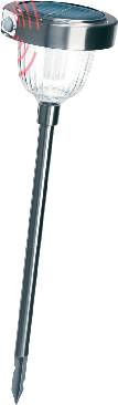 Esotec Solar-Gartenleuchte mit Bewegungsmelder Asinara 102096 LED 2 W Tageslichtweiß Edelstahl