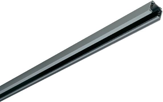 Aluminiumprofil für LED-Beleuchtung mit rechteckigem Querschnitt und größtenteils offener Seite. Geeignet für die Montage von LED-Streifen.