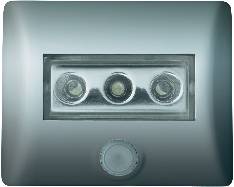 LEDVANCE Nightlux 4008321985743 Nachtlicht mit Bewegungsmelder Rechteckig LED Weiß Silber
