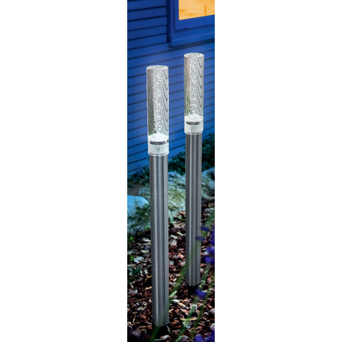 Esotec Solar-Gartenleuchte  Twin 102064  2er Set LED  Tageslichtweiß Silber