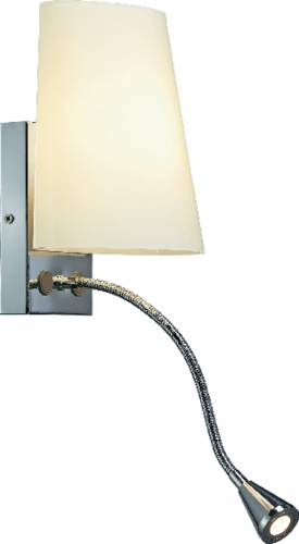 SLV Coupa FlexLed 149452 Wandleuchte G9 43W Halogen Silber-Grau, Weiß