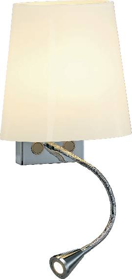 SLV Coupa FlexLed 149452 Wandleuchte G9 43W Halogen Silber-Grau, Weiß