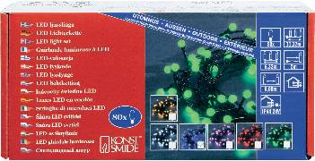 Konstsmide 3691-407 Micro-Lichterkette Außen netzbetrieben Anzahl Leuchtmittel 80 LED Blau Beleuchtete Länge: 6.32m
