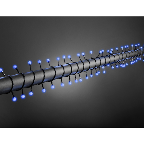 Konstsmide 3691-407 Micro-Lichterkette Außen netzbetrieben Anzahl Leuchtmittel 80 LED Blau Beleuchtete Länge: 6.32m