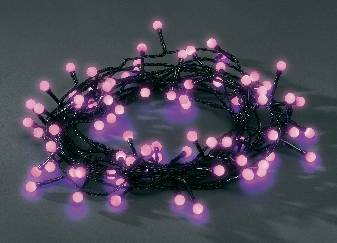 Konstsmide 3691-457 Micro-Lichterkette Außen netzbetrieben Anzahl Leuchtmittel 80 LED Purpur