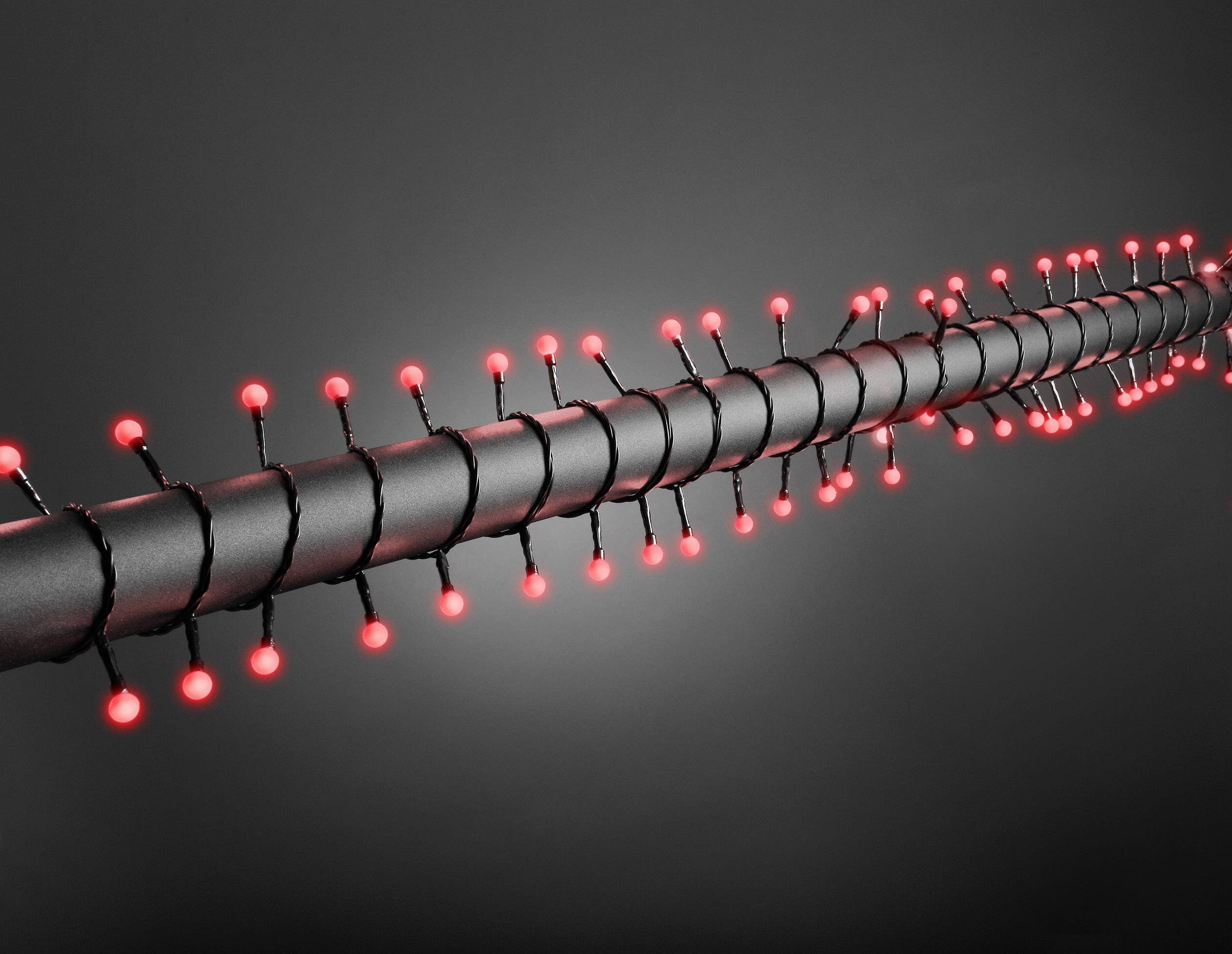 Konstsmide 3691-557 Micro-Lichterkette Außen netzbetrieben Anzahl Leuchtmittel 80 LED Rot Beleuchtete Länge: 6.32 m
