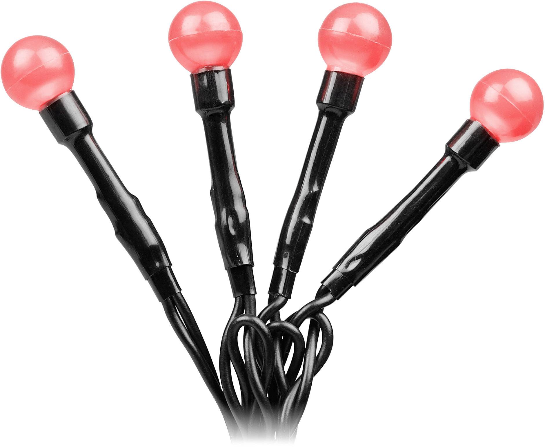 Konstsmide 3691-557 Micro-Lichterkette Außen netzbetrieben Anzahl Leuchtmittel 80 LED Rot Beleuchtete Länge: 6.32 m
