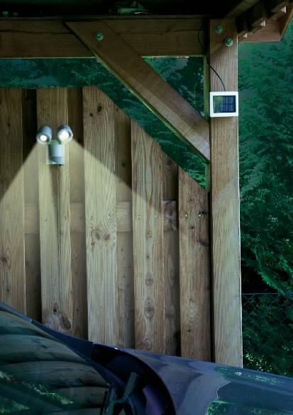 GEV Lightboy 000841 Solar-Spot mit Bewegungsmelder  2 W Neutralweiß  Weiß