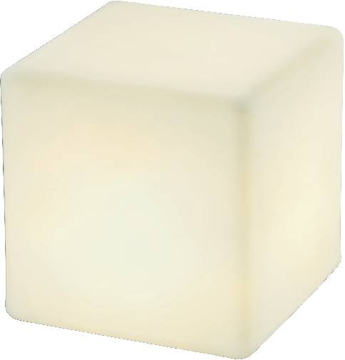 SLV 227211 DETT Gartenleuchte Würfel   Energiesparlampe E27 24 W Weiß