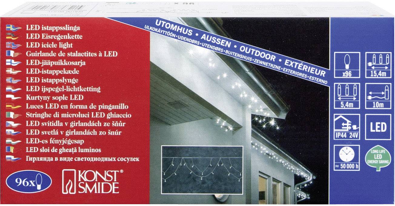 Konstsmide 2748-102 Lichtervorhang Außen EEK: G (A - G) netzbetrieben Anzahl Leuchtmittel 96 LED Warmweiß
