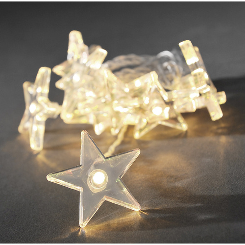 Konstsmide 1405-103 Motiv-Lichterkette Sterne Innen batteriebetrieben Anzahl Leuchtmittel 10 LED Warmweiß