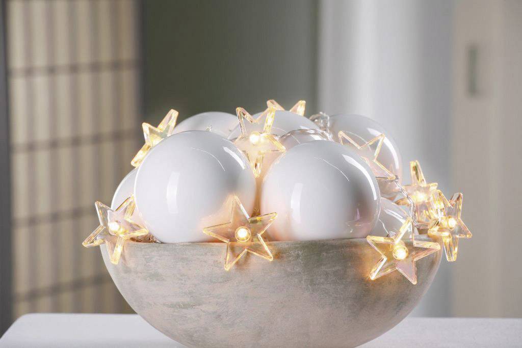 Konstsmide 1405-103 Motiv-Lichterkette Sterne Innen batteriebetrieben Anzahl Leuchtmittel 10 LED Warmweiß