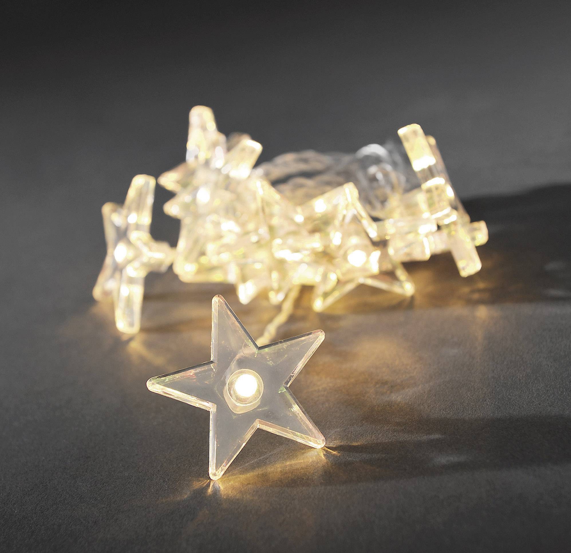 Konstsmide 1405-103 Motiv-Lichterkette Sterne Innen batteriebetrieben Anzahl Leuchtmittel 10 LED Warmweiß