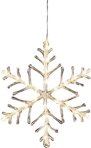 Konstsmide 4440-103 Acryl-Figur Schneeflocke Warmweiß LED Transparent