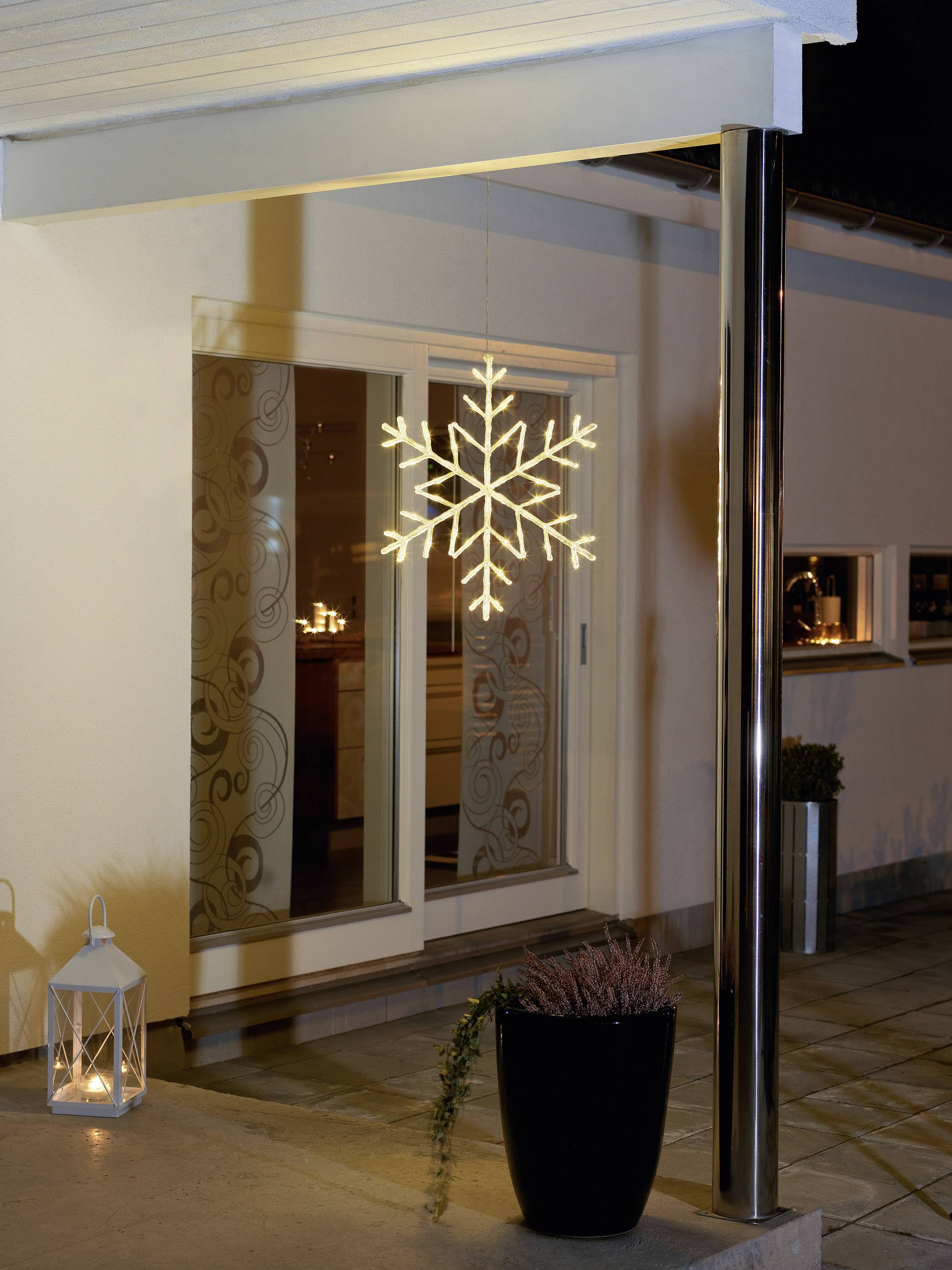 Konstsmide 4460-103 Acryl-Figur Schneeflocke Warmweiß LED Weiß EEK: G (A - G)