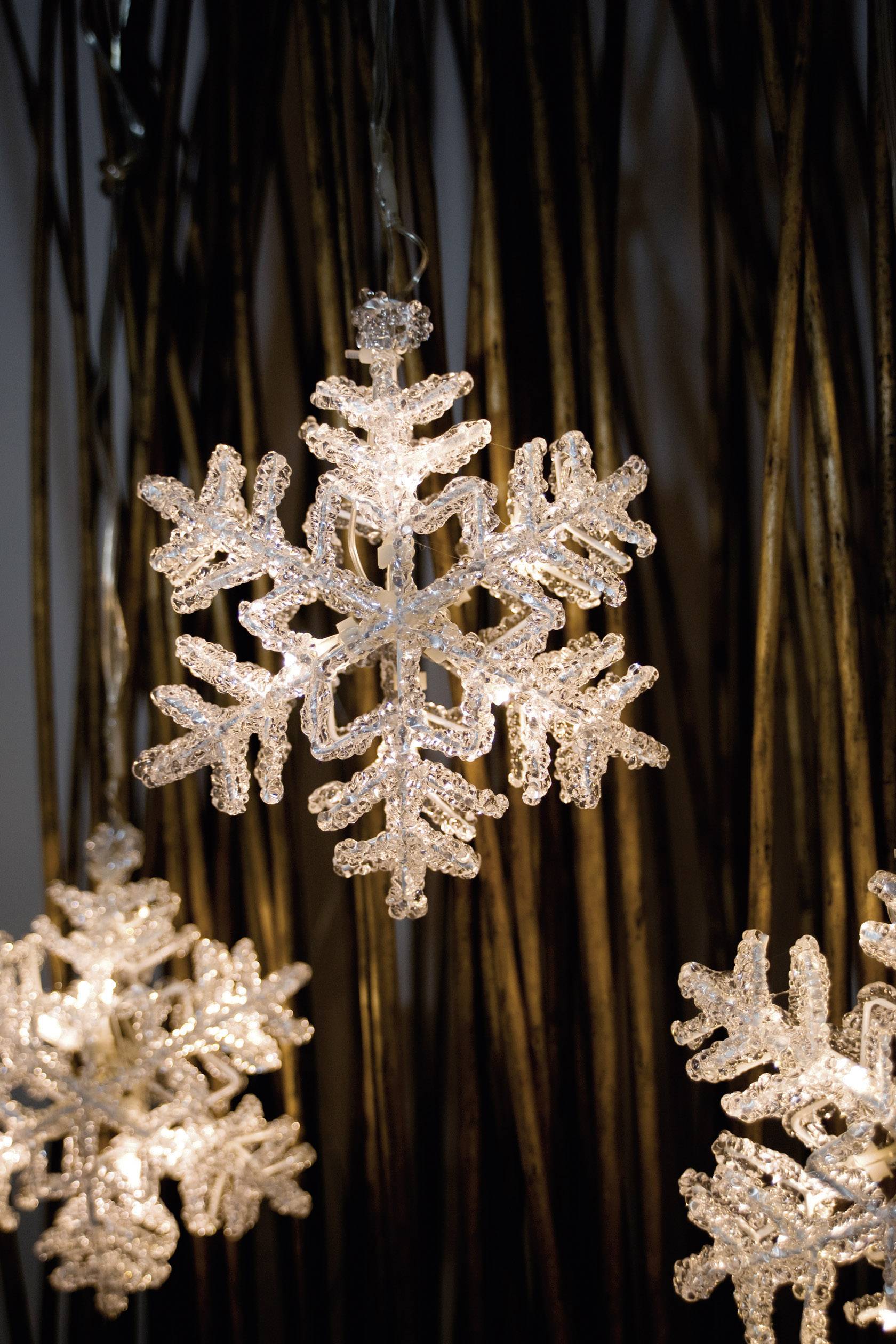 Konstsmide Lichtervorhang-Schneeflocken Innen 24 V 30 LED Warmweiß (B x H) 400 cm x 15 cm