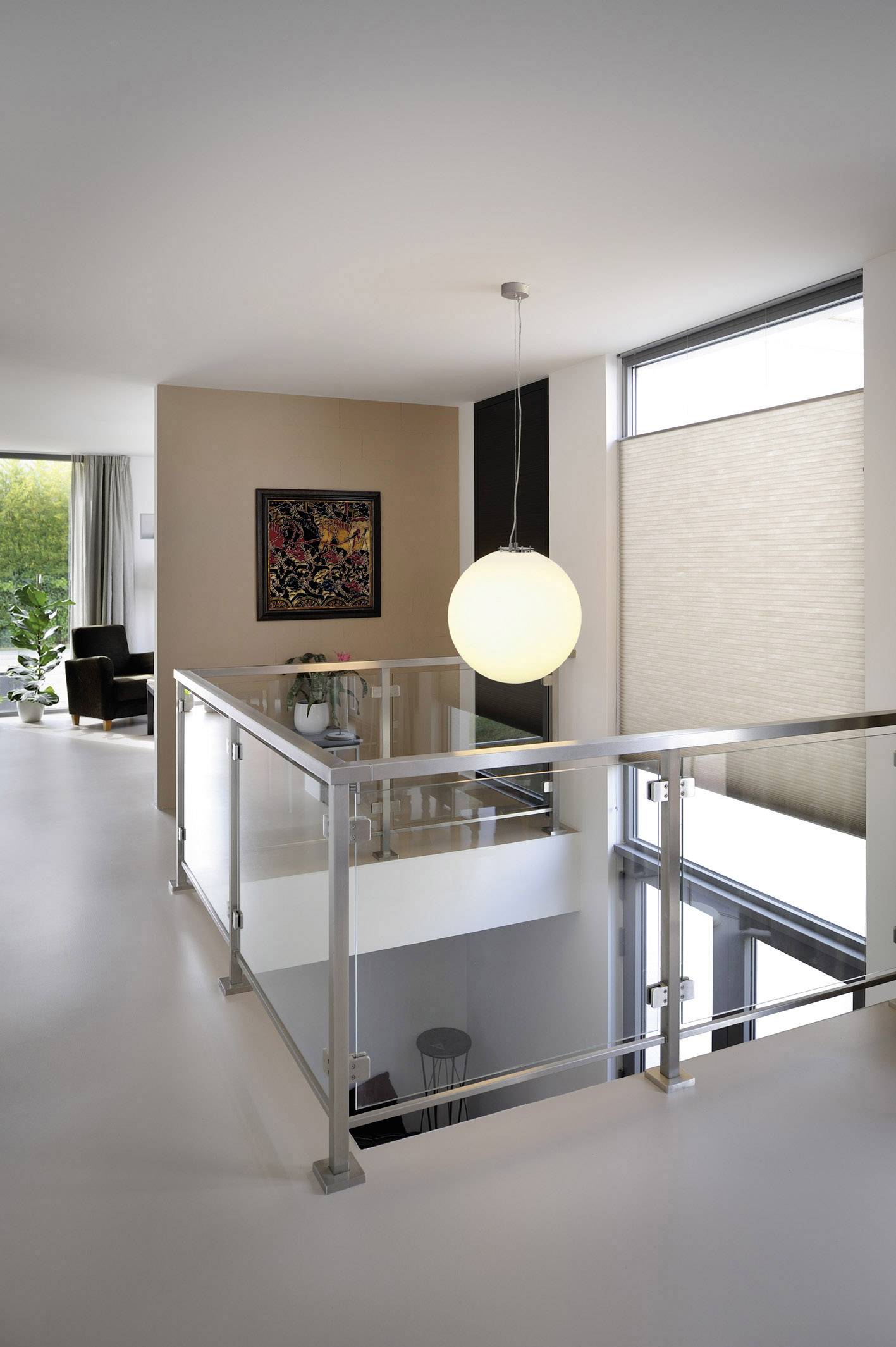 SLV Rotoball 165400 Pendelleuchte Energiesparlampe E27 60W Weiß