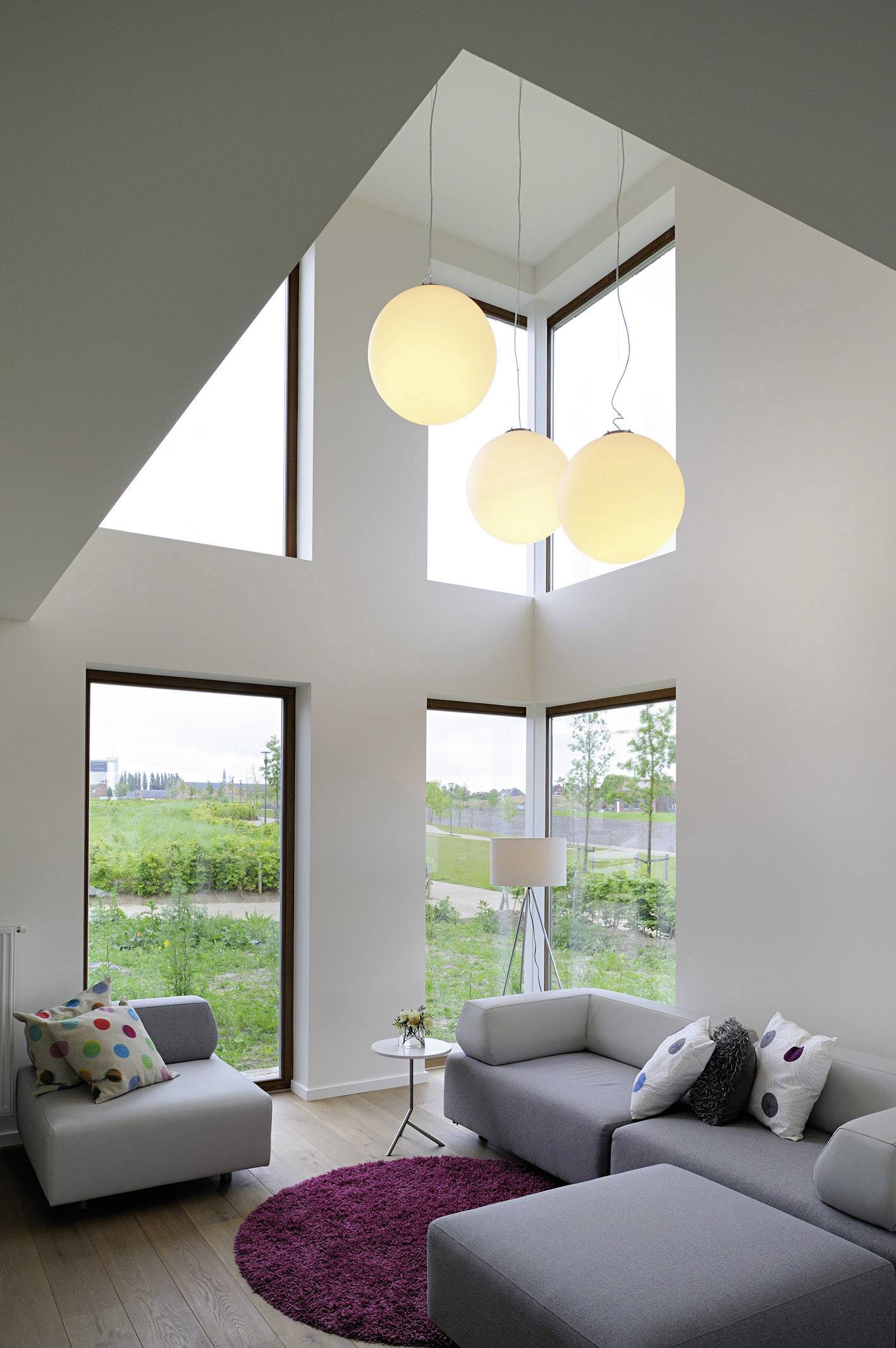 SLV Rotoball 165400 Pendelleuchte Energiesparlampe E27 60W Weiß