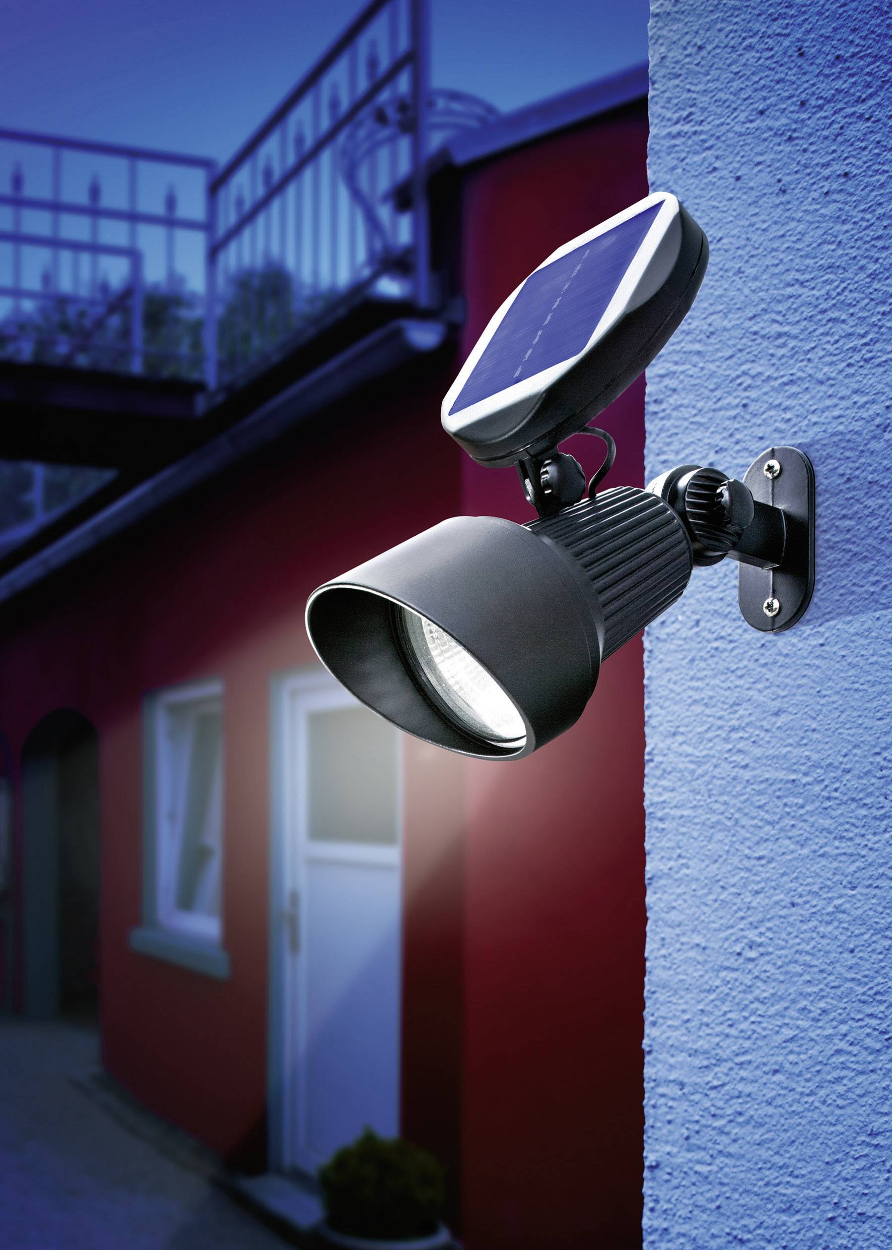 Esotec Solar-Gartenstrahler Spotlight 102138 LED Kaltweiß Schwarz